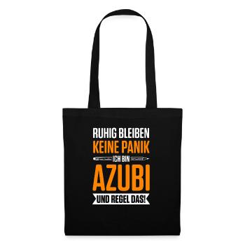 Ruhig Bleiben Keine Panik Ich Bin Azubi Und Regel - Stoffbeutel - Schwarz - Vorne