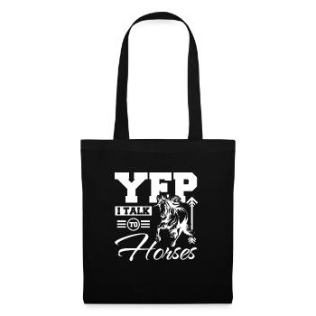 Hep I talk to horses - Stoffbeutel - Schwarz - Vorne