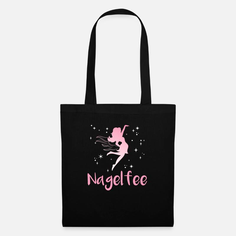 Nagelfee Nageldesignerin Nagelstudio - Stoffbeutel - Schwarz
