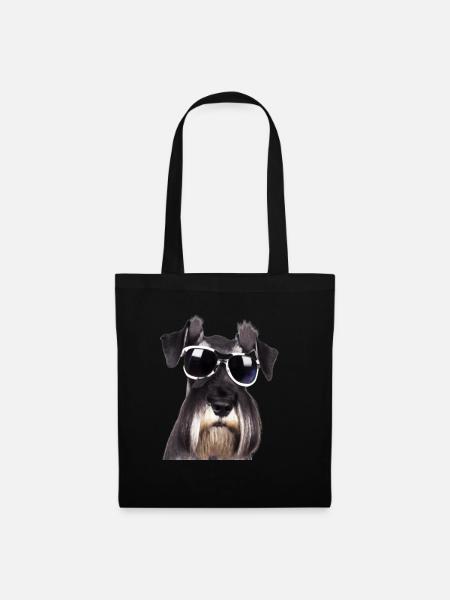 Miniature Schnauzer - Sac en tissu - noir