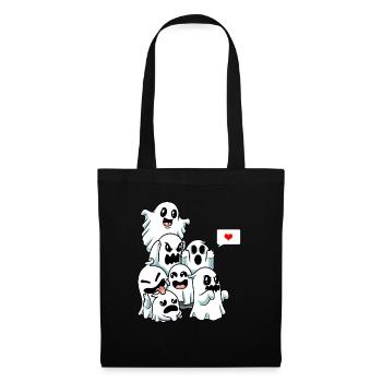 Funny Halloween Cute Ghost Creepy - Tote Bag - black - Front