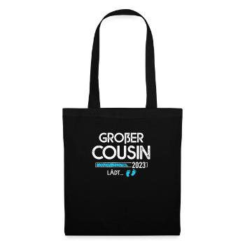 Cousin lädt - Stoffbeutel - Schwarz - Vorne
