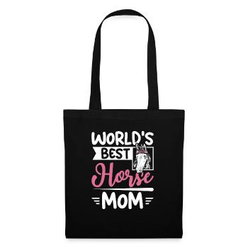 World's best horse mom - Stoffbeutel - Schwarz - Vorne