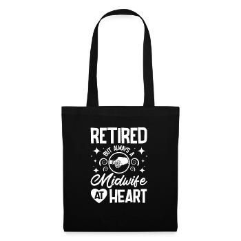 Retraitée mais toujours sage-femme dans l’âme - Sac en tissu - noir - Devant