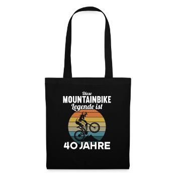 Diese Mountainbike Legende 40 Jahre 40 Geburtstag - Stoffbeutel - Schwarz - Vorne