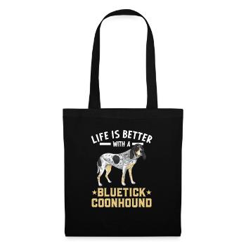 Bluetick Coonhound Gift Funny Saying - Tote Bag - black - Front