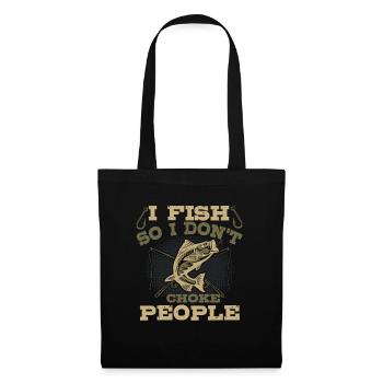 Je pêche pour ne pas diriger des gens qui - Sac en tissu - noir - Devant