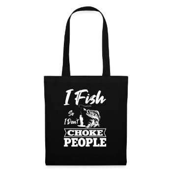Je pêche pour ne pas diriger des gens qui - Sac en tissu - noir - Devant