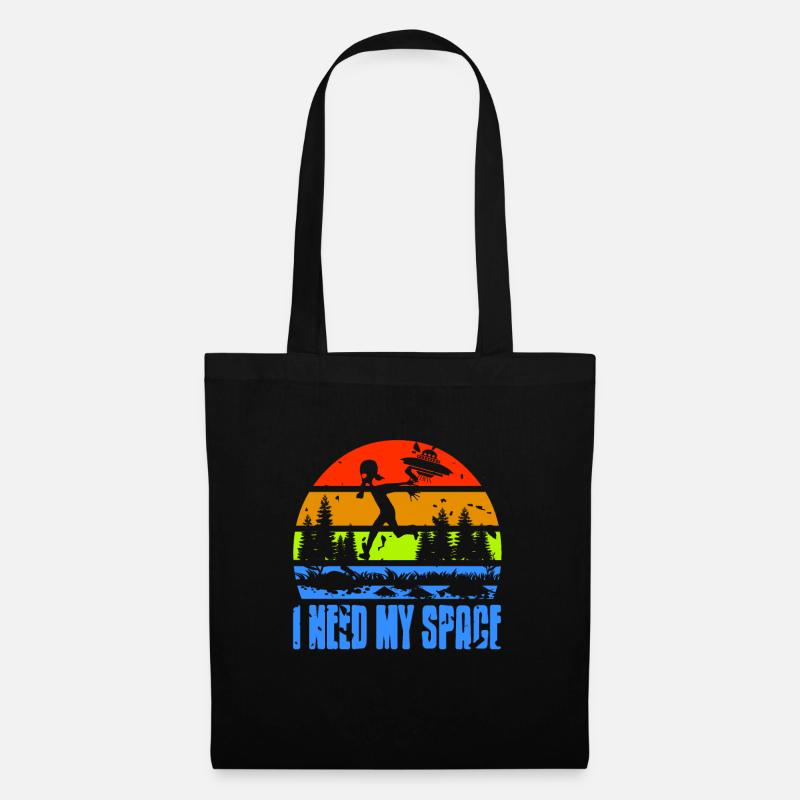 Retro Vintage I Need My Space Astronomy Design - Stoffbeutel - Schwarz
