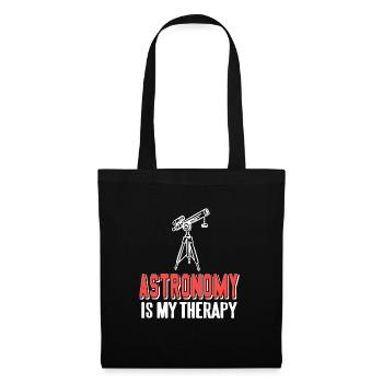 Astronomy Is My Therapy Awesome Retro Astronomer - Stoffbeutel - Schwarz - Vorne