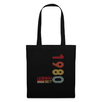 Geburtstag Geboren 1980 Mann Legendär seit 1980 - Stoffbeutel - Schwarz - Vorne