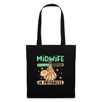 Midwife in progress - Stoffbeutel - Schwarz - Vorne