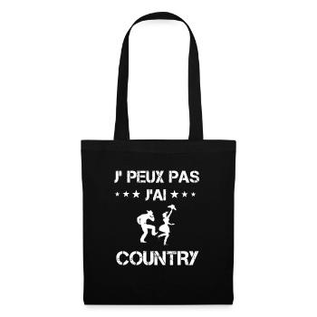 je peux pas j'ai country cadeau danseur - Sac en tissu - noir - Devant