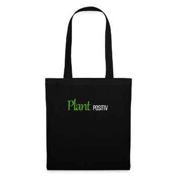 Plans Positive | Vegan Humor Vegetarian Vegan - Tote Bag - black - Front