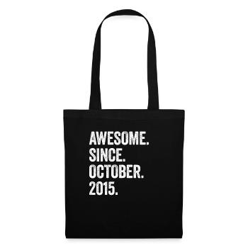 7 Years Old Awesome Since October 2015 7th - Tote Bag - black - Front