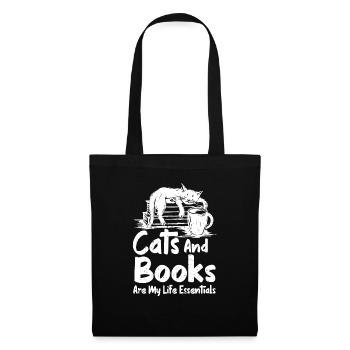 Les amateurs de livres de chats lisent des livres - Sac en tissu - noir - Devant