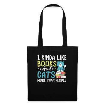 Les amateurs de livres de chats lisent des livres - Sac en tissu - noir - Devant