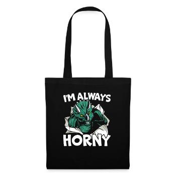 Je suis toujours corné triceratops dinosaure préhistorique - Sac en tissu - noir - Devant