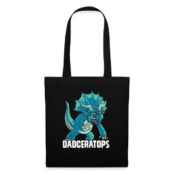 Dadceratops Triceratops Dinosaur Dino Daddy - Tote Bag - black - Front