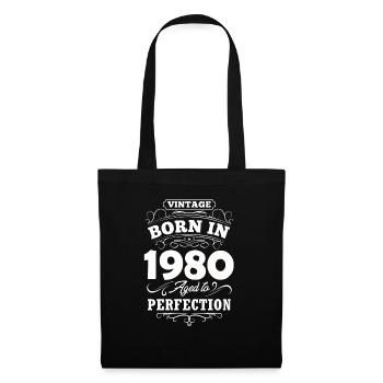 1980 Birthday Party Old Year of Construction - Tote Bag - black - Front
