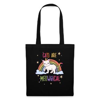 Les chats sont des chats magiques propriétaires de chats licorne - Sac en tissu - noir - Devant