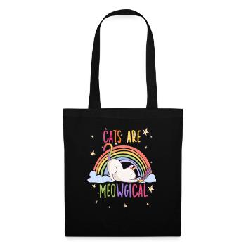 Cats are Meowgical Rainbow Unicorn Cat - Tote Bag - black - Front