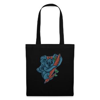 Koala Bear Animal Gift Zoo Sleeping Marsupial - Tote Bag - black - Front