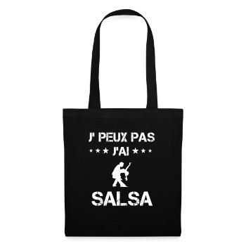 je peux pas j'ai salsa cadeau danse - Sac en tissu - noir - Devant