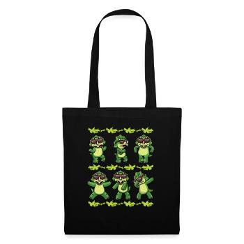 Triceratops Dinosaure Dino Boys Fille - Sac en tissu - noir - Devant