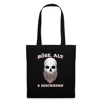 Böse, Alt & Geschieden Geschenk - Stoffbeutel - Schwarz - Vorne