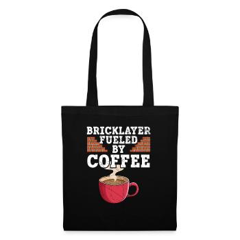 Bricklayer Fueled By Coffee Drinker Brickmason - Tote Bag - black - Front