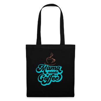 Kaffee lustiges Zitat - Stoffbeutel - Schwarz - Vorne