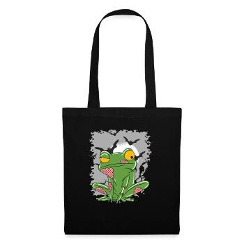 Halloween Zombie Tiere Halloween Frosch - Stoffbeutel - Schwarz - Vorne