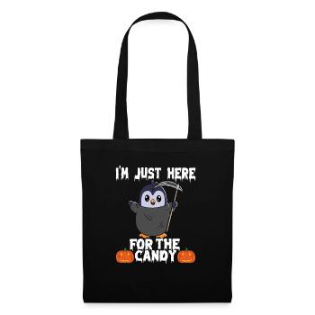 Halloween I'm Just Here For The Candy - Stoffbeutel - Schwarz - Vorne