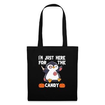 Halloween I'm Just Here For The Candy - Stoffbeutel - Schwarz - Vorne