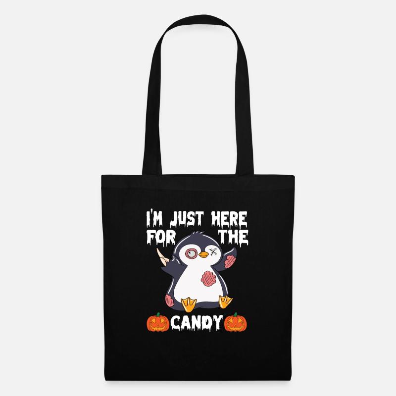 Halloween I'm Just Here For The Candy - Stoffbeutel - Schwarz