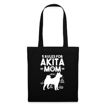 Akita Inu américain - Sac en tissu - noir - Devant