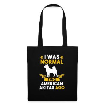 Akita Inu américain - Sac en tissu - noir - Devant