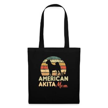 Akita Inu américain - Sac en tissu - noir - Devant