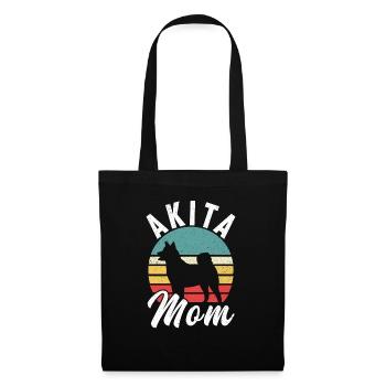 Akita Inu américain - Sac en tissu - noir - Devant