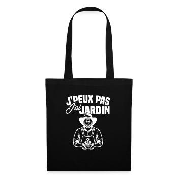 J'peux pas j'ai jardin - Sac en tissu - noir - Devant