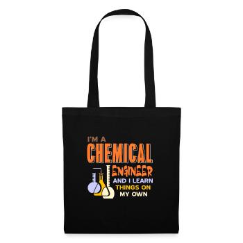 Je suis ingénieur chimiste et j’apprends des choses par moi-même - Sac en tissu - noir - Devant