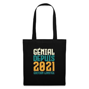 Génial depuis 2021 - Sac en tissu - noir - Devant