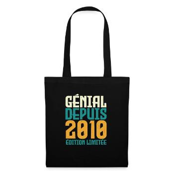 Génial depuis 2010 - Sac en tissu - noir - Devant