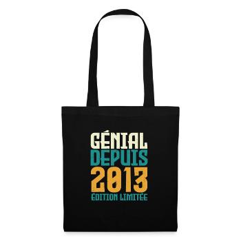 Génial depuis 2013 - Sac en tissu - noir - Devant