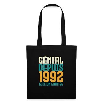 Génial depuis 1992 - Sac en tissu - noir - Devant