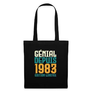 Génial depuis 1983 - Sac en tissu - noir - Devant