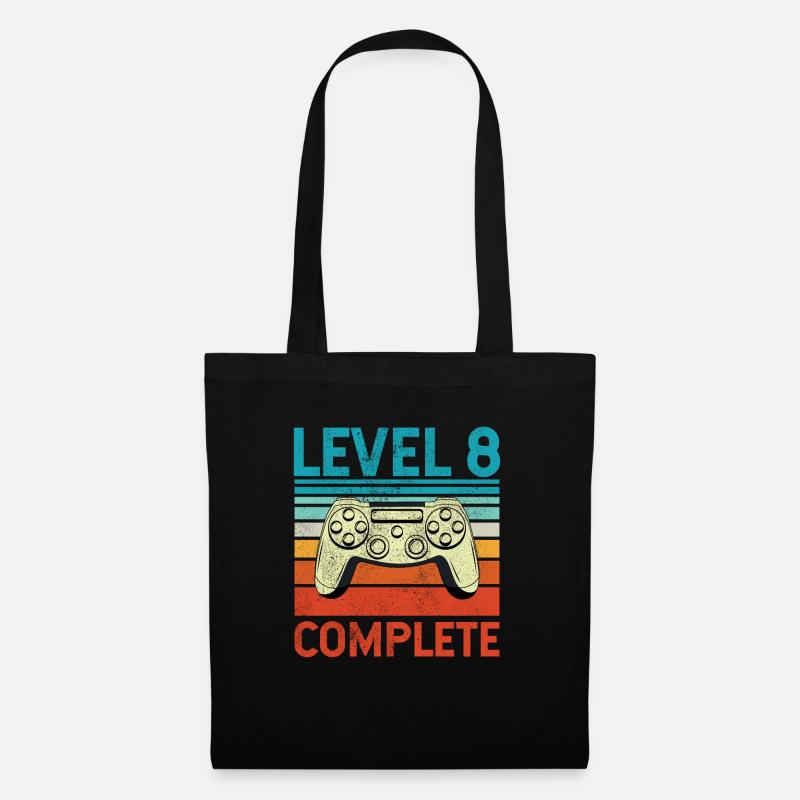 Level 8 Complete - Stoffbeutel - Schwarz