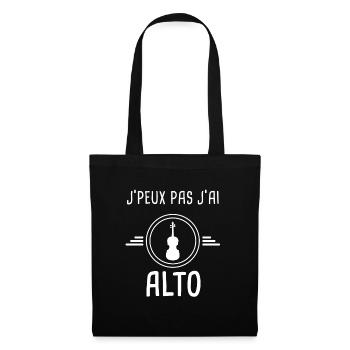 alto je peux pas j'ai alto altiste - Sac en tissu - noir - Devant