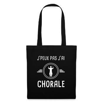 chorale je peux pas j'ai chorale choriste - Sac en tissu - noir - Devant